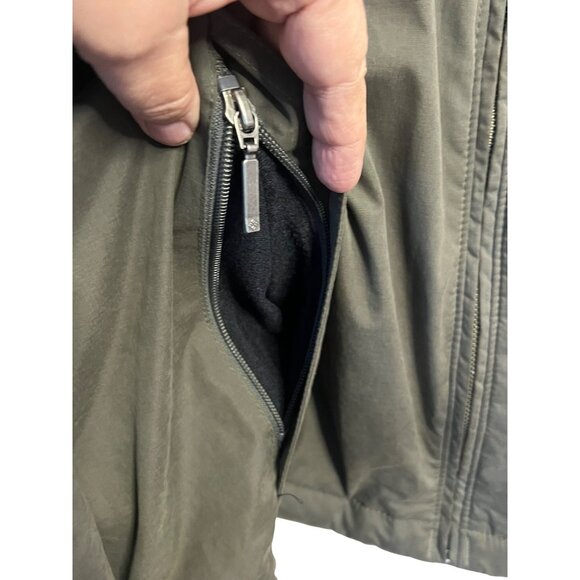 Columbia Men's L Dk Gray Insulated Jacket With Fleece Lining Logo Zip Pockets - Picture 8 of 16